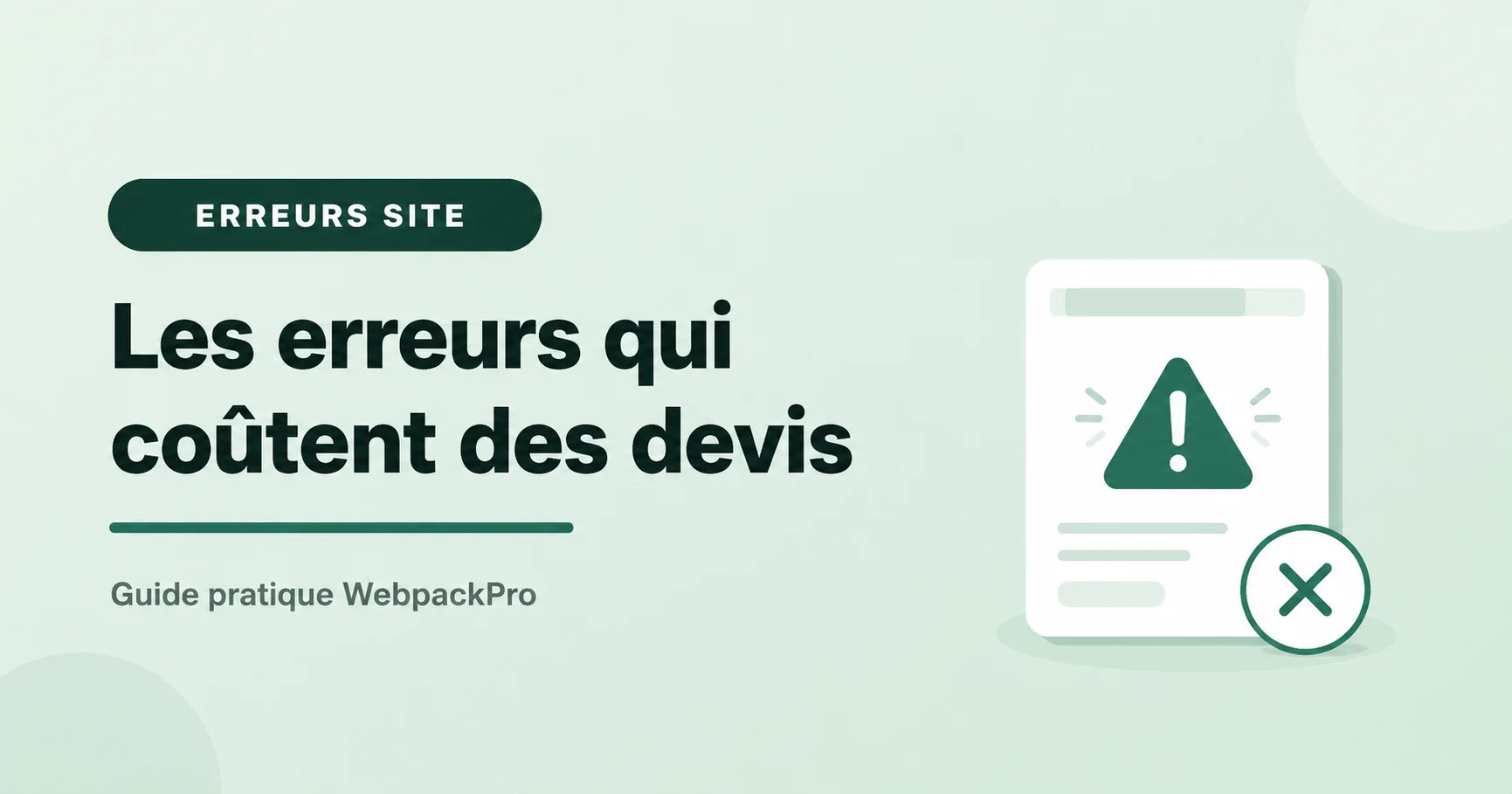Illustration de l’article 10 erreurs qui empêchent un site d’artisan de générer des devis